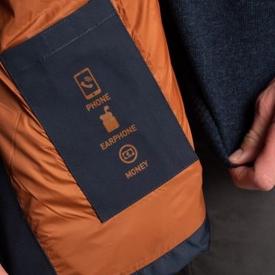 Giubbino uomo TECNO con cappuccio fisso e interno a contrasto